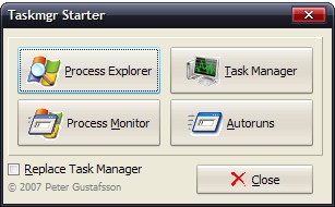 Screenshot on Taskmgr Starter